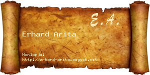 Erhard Arita névjegykártya